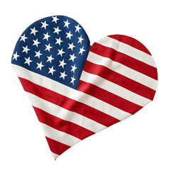 Patriotic Heart: American Flag Design for Independence Day