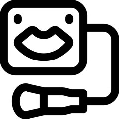 ultrasound line icon. Clean and minimalist vector icon for websites, mobile apps, presentations, and logos. Fully scalable and customizable for any project.