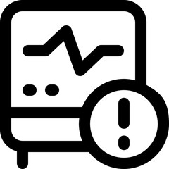 alert line icon. Clean and minimalist vector icon for websites, mobile apps, presentations, and logos. Fully scalable and customizable for any project.