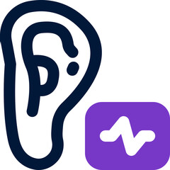 hearing duotone icon. Sleek and modern vector icon for websites, mobile apps, marketing materials, and corporate design. Fully scalable and ready to use.