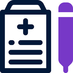 Obraz premium medical report duotone icon. Sleek and modern vector icon for websites, mobile apps, marketing materials, and corporate design. Fully scalable and ready to use.