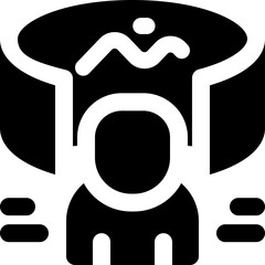 virtual reality glyph icon. Strong and solid vector icon for websites, mobile interfaces, presentations, and visual branding. High quality and easy to edit.