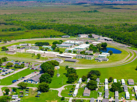 Aerial print photo Homestead Miami FDC Federal Department of Corrections prison