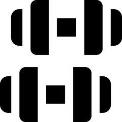 barbel glyph icon. Strong and solid vector icon for websites, mobile interfaces, presentations, and visual branding. High quality and easy to edit.