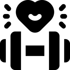 warkout glyph icon. Strong and solid vector icon for websites, mobile interfaces, presentations, and visual branding. High quality and easy to edit.