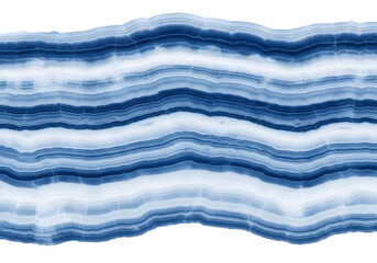 Obraz premium Blue Marble Agate Stone Pattern Striped Texture Cut Out PNG.