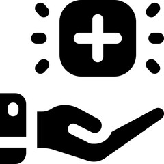 Fototapeta premium health glyph icon. Strong and solid vector icon for websites, mobile interfaces, presentations, and visual branding. High quality and easy to edit.