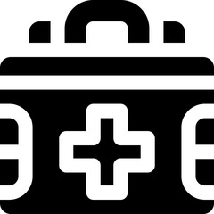 medical box glyph icon. Strong and solid vector icon for websites, mobile interfaces, presentations, and visual branding. High quality and easy to edit.