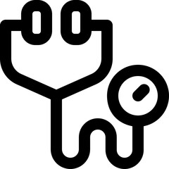 stethoscope line icon. Clean and minimalist vector icon for websites, mobile apps, presentations, and logos. Fully scalable and customizable for any project.