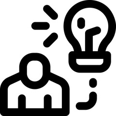 Obraz premium thought line icon. Clean and minimalist vector icon for websites, mobile apps, presentations, and logos. Fully scalable and customizable for any project.