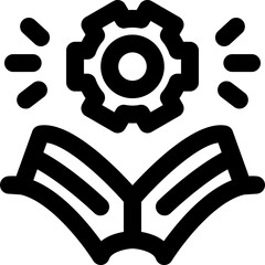 knowledge management line icon. Clean and minimalist vector icon for websites, mobile apps, presentations, and logos. Fully scalable and customizable for any project.