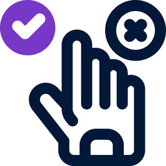 Obraz premium true or false duotone icon. Sleek and modern vector icon for websites, mobile apps, marketing materials, and corporate design. Fully scalable and ready to use.