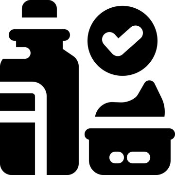 cosmetic glyph icon. Strong and solid vector icon for websites, mobile interfaces, presentations, and visual branding. High quality and easy to edit.