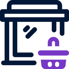 retail duotone icon. Sleek and modern vector icon for websites, mobile apps, marketing materials, and corporate design. Fully scalable and ready to use.