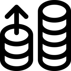 profit line icon. Clean and minimalist vector icon for websites, mobile apps, presentations, and logos. Fully scalable and customizable for any project.