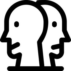 bipolar line icon. Clean and minimalist vector icon for websites, mobile apps, presentations, and logos. Fully scalable and customizable for any project.