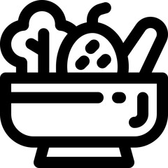 healthy food line icon. Clean and minimalist vector icon for websites, mobile apps, presentations, and logos. Fully scalable and customizable for any project.