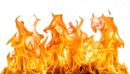 Fiery flames with white background. (2)