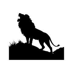 Minimal Animal Silhouette Vector | Clean Black Outline Graphic Design Isolated on White Background