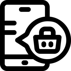 online shopping line icon. Clean and minimalist vector icon for websites, mobile apps, presentations, and logos. Fully scalable and customizable for any project.