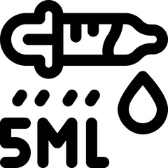 dosage line icon. Clean and minimalist vector icon for websites, mobile apps, presentations, and logos. Fully scalable and customizable for any project.