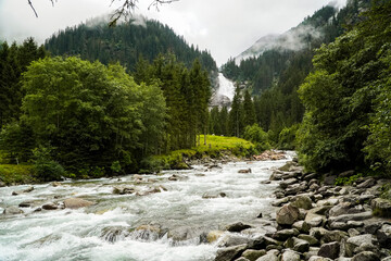 mountain river in the alps