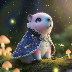 hamster under the night sky