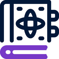 science book duotone icon. Sleek and modern vector icon for websites, mobile apps, marketing materials, and corporate design. Fully scalable and ready to use.