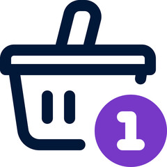 shopping cart duotone icon. Sleek and modern vector icon for websites, mobile apps, marketing materials, and corporate design. Fully scalable and ready to use.