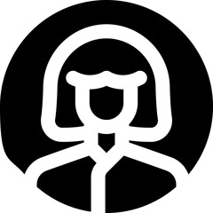 user glyph icon. Strong and solid vector icon for websites, mobile interfaces, presentations, and visual branding. High quality and easy to edit.