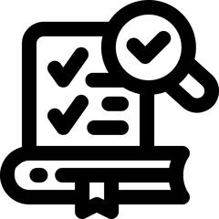 evaluation line icon. Clean and minimalist vector icon for websites, mobile apps, presentations, and logos. Fully scalable and customizable for any project.