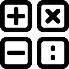 Fototapeta premium math line icon. Clean and minimalist vector icon for websites, mobile apps, presentations, and logos. Fully scalable and customizable for any project.