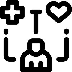 healthy line icon. Clean and minimalist vector icon for websites, mobile apps, presentations, and logos. Fully scalable and customizable for any project.