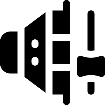 volume glyph icon. Strong and solid vector icon for websites, mobile interfaces, presentations, and visual branding. High quality and easy to edit.