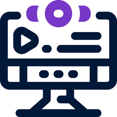 video conference duotone icon. Sleek and modern vector icon for websites, mobile apps, marketing materials, and corporate design. Fully scalable and ready to use.