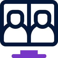 video conference duotone icon. Sleek and modern vector icon for websites, mobile apps, marketing materials, and corporate design. Fully scalable and ready to use.