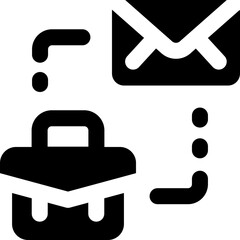 email glyph icon. Strong and solid vector icon for websites, mobile interfaces, presentations, and visual branding. High quality and easy to edit.