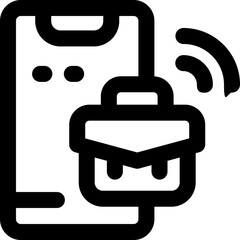 mobile phone line icon. Clean and minimalist vector icon for websites, mobile apps, presentations, and logos. Fully scalable and customizable for any project.