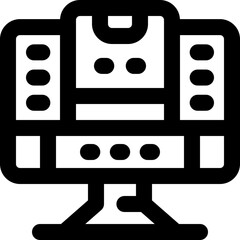 screen sharing line icon. Clean and minimalist vector icon for websites, mobile apps, presentations, and logos. Fully scalable and customizable for any project.