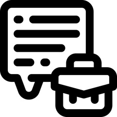 chat line icon. Clean and minimalist vector icon for websites, mobile apps, presentations, and logos. Fully scalable and customizable for any project.