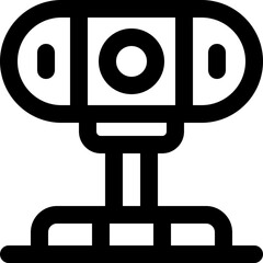 webcam line icon. Clean and minimalist vector icon for websites, mobile apps, presentations, and logos. Fully scalable and customizable for any project.