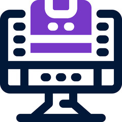 screen sharing duotone icon. Sleek and modern vector icon for websites, mobile apps, marketing materials, and corporate design. Fully scalable and ready to use.