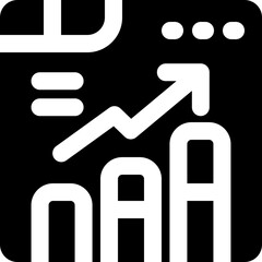 statistic glyph icon. Strong and solid vector icon for websites, mobile interfaces, presentations, and visual branding. High quality and easy to edit.