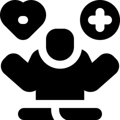 well being glyph icon. Strong and solid vector icon for websites, mobile interfaces, presentations, and visual branding. High quality and easy to edit.