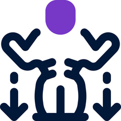 underweight duotone icon. Sleek and modern vector icon for websites, mobile apps, marketing materials, and corporate design. Fully scalable and ready to use.