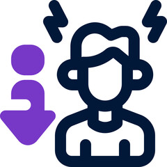 stress reduction duotone icon. Sleek and modern vector icon for websites, mobile apps, marketing materials, and corporate design. Fully scalable and ready to use.