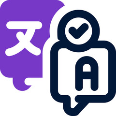 language check duotone icon. Sleek and modern vector icon for websites, mobile apps, marketing materials, and corporate design. Fully scalable and ready to use.