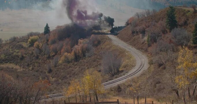Cumbres & Toltec Scenic Railroad Train Winding Down the Track