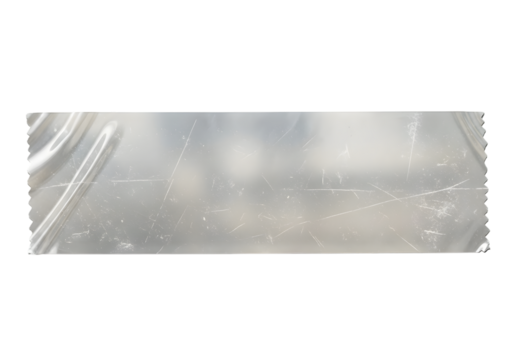 Silver Foil Wrapper Packaging Cut Out PNG.