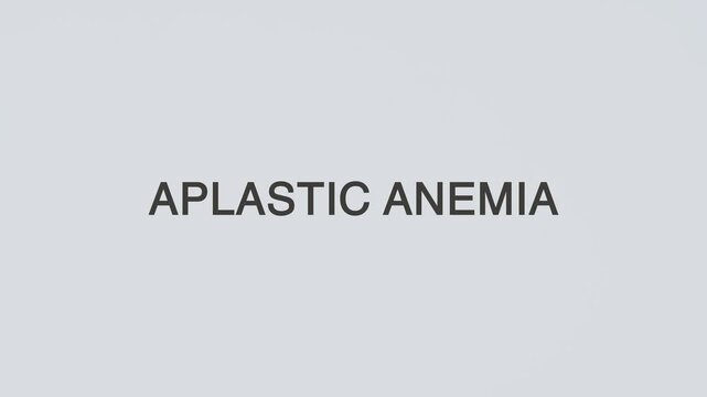 Aplastic anemia diagnosed with a hand holding a stethoscope on a white background, highlighting blood health, bone marrow assessment, medical evaluation, and patient care